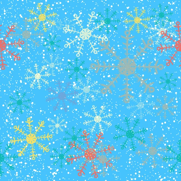 圣诞雪花与无缝背景 — 图库矢量图片