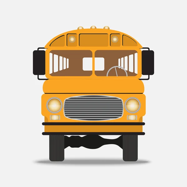 Yellow School Bus Illustration — Stock Vector