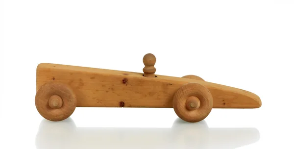 Leksaksbil i trä — Stockfoto