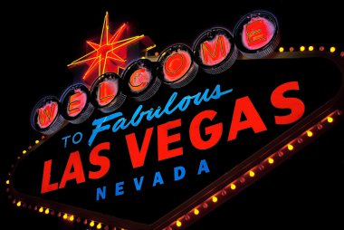 Las Vegas siyah hoş geldiniz.