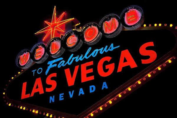 Welkom van Las Vegas in het zwart — Stockfoto