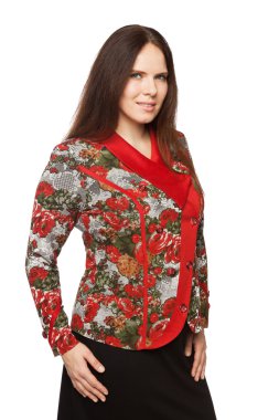 Bir bluz güzel esmer kadın