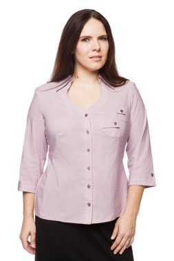 Bir bluz güzel esmer kadın