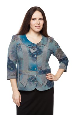 Bir bluz güzel esmer kadın