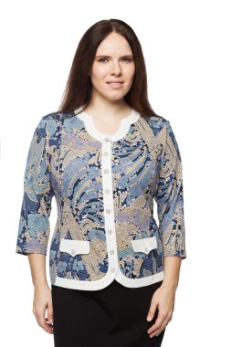 Bir bluz güzel esmer kadın