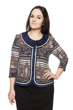 Bir bluz güzel esmer kadın