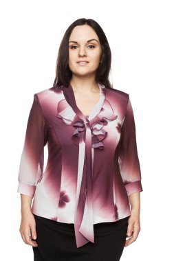 Bir bluz güzel esmer kadın