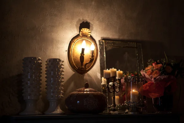 Oude-stijl restaurant. Het interieur van de verschillende kamers — Stockfoto