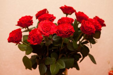 Kırmızı ve pembe renklerde gül buketi