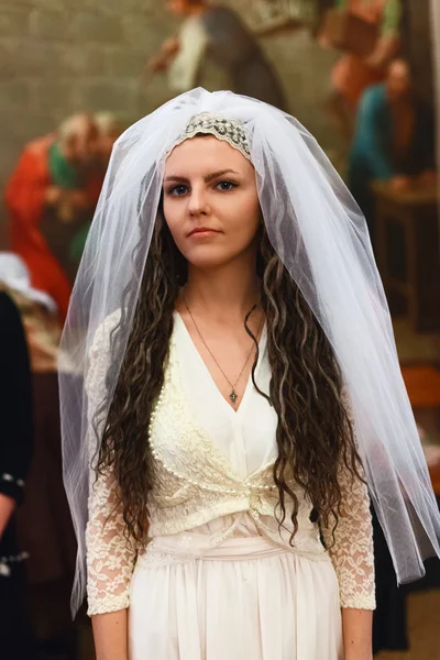 亀頭: 花嫁のウェディング ドレス — ストック写真