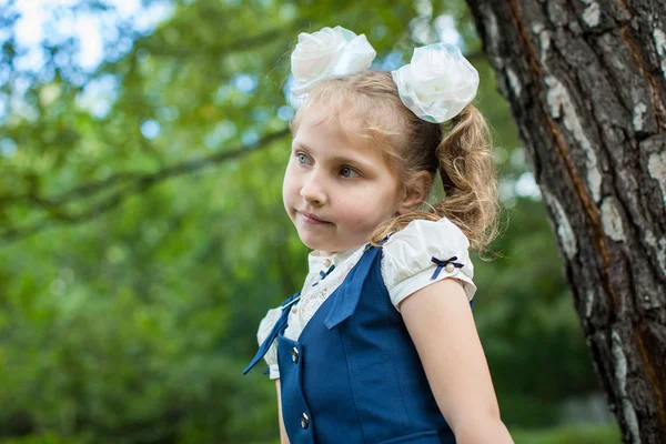 Girl in school uniform — Stock Photo, Image