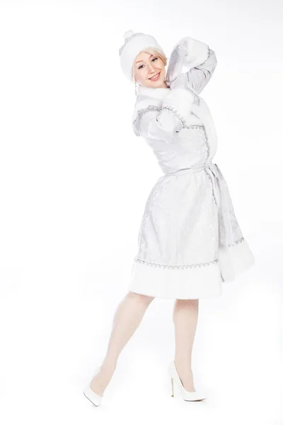 Jeune femme en costume Snow Maiden — Photo