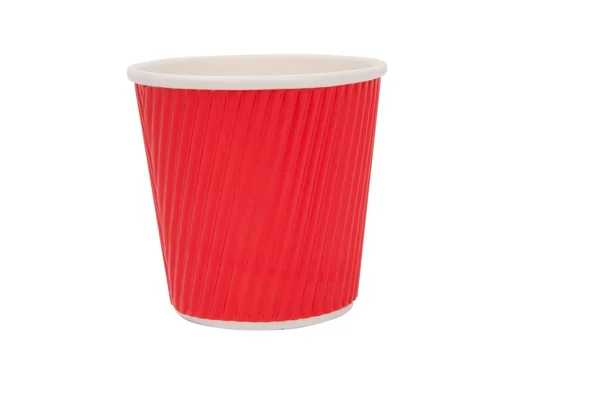 Tasses en carton rouge pour boissons chaudes — Photo