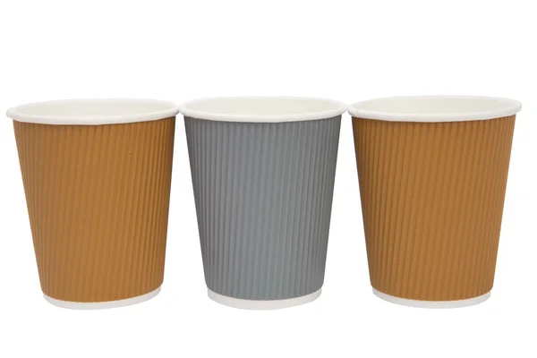 Multicolored  cardboard cups for hot drinks — Stock Photo, Image