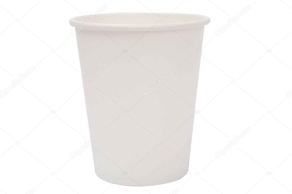 White  cardboard cups for hot drinks