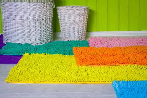 Soft colored carpets with high pile — Stock Photo, Image