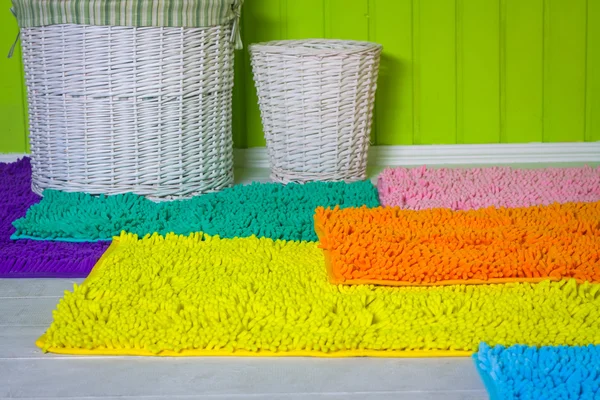 Morbidi tappeti colorati con alta pila — Foto Stock