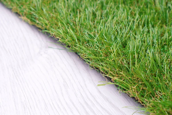 Artificial Grass Fragment Lying Floor — Stock Photo, Image