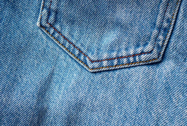 Poche Jeans Bleu Close — Photo