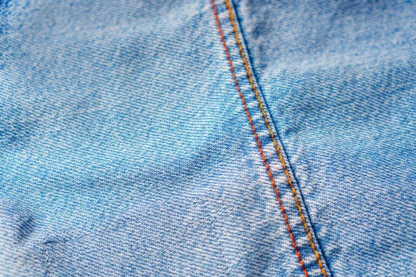 Textura Fondo Vaqueros Azules Con Costuras — Foto de Stock