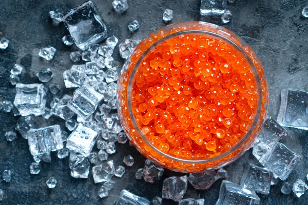 Caviar Vermelho Vista Superior — Fotografia de Stock