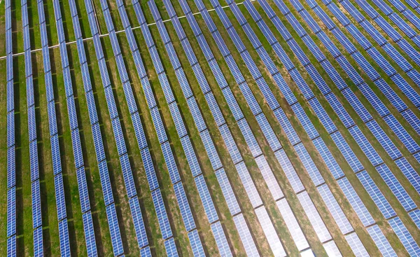 Εναέρια Φόντο Ηλιακών Συλλεκτών Κάτοψη Από Drone — Φωτογραφία Αρχείου