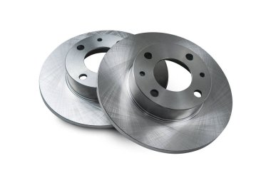 Otomobil disk frenleri beyazda izole edildi