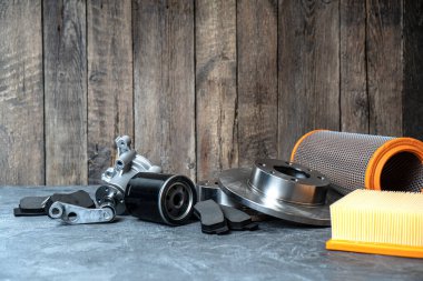 Kopya alanı olan yeni araba parçaları arkaplanı