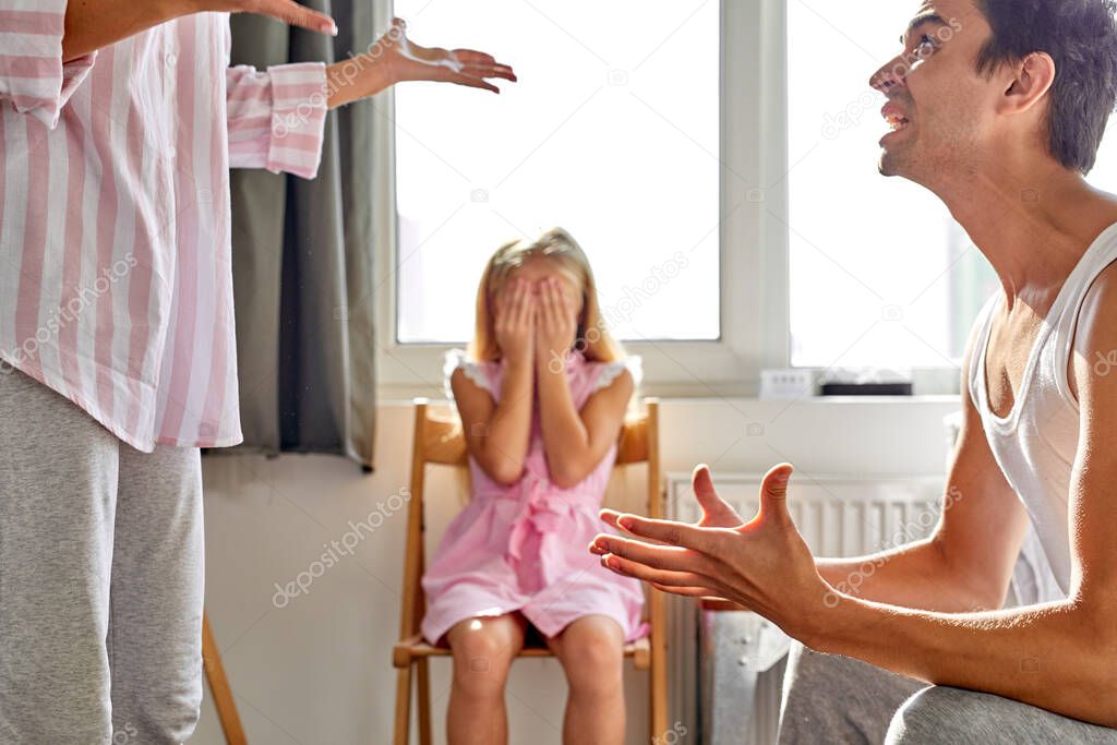 parents of girl sort things out in her presence