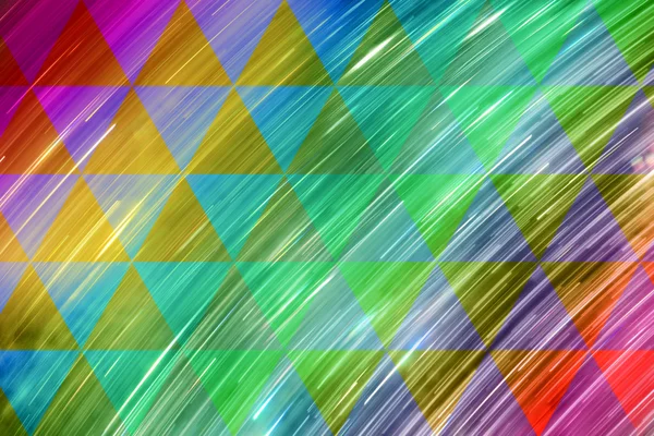 Rainbow Motion Light Rays in Triangle Pattern — Stock Photo, Image
