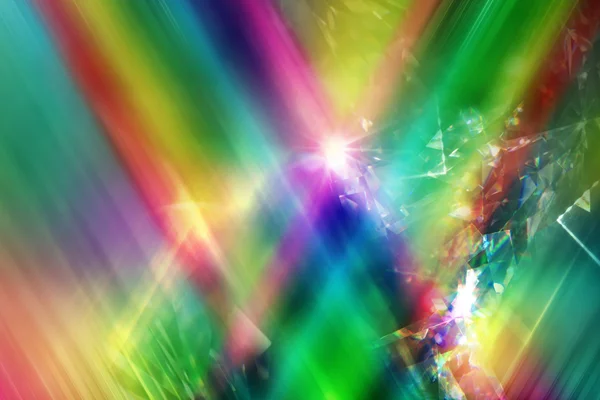 Linhas de arco-íris com refração de diamante — Fotografia de Stock