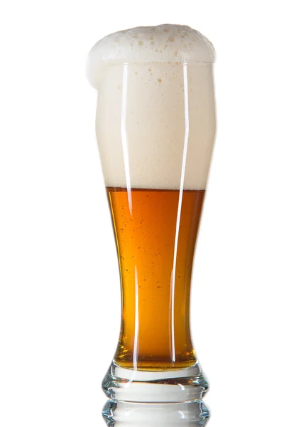Beer poured into a glass — Stock Photo, Image