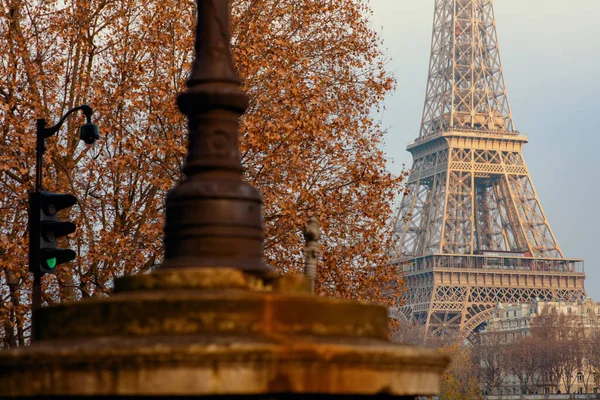 Landscape Eiffel Tower Paris France Evening —  Fotos de Stock
