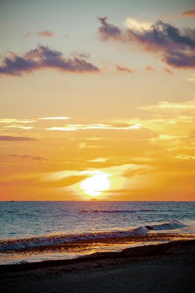 Landscape Beach Clouds Sunset — Stock Photo, Image