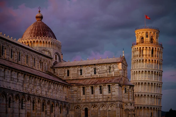 Štíhlou Věží Cattedrale Pisa Pise Itálie — Stock fotografie