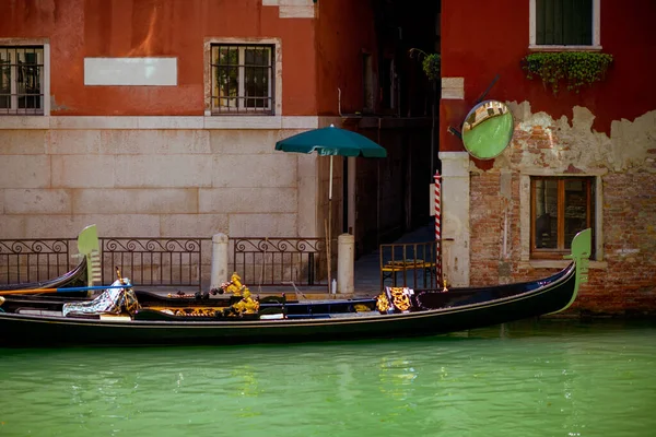 Photo Gondola Street Venice Italy — Stock Photo, Image