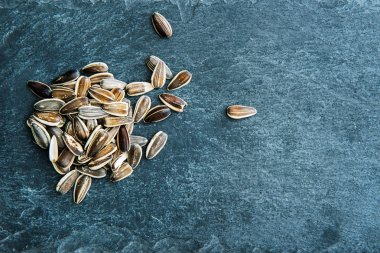 Ayçiçeği tohumu taş substrat üzerine