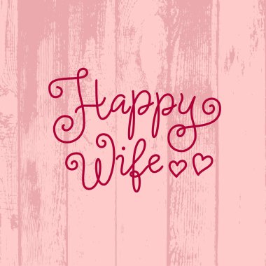 Mutlu Eş 'in modern kaligrafi yazısı pembe arka planda ahşap desenli dekorasyon, poster, tebrik kartları, bayram, doğum günü, kartpostal, sevgililer günü, sevgililer günü, sevgililer günü, sevgililer günü, düğün için.