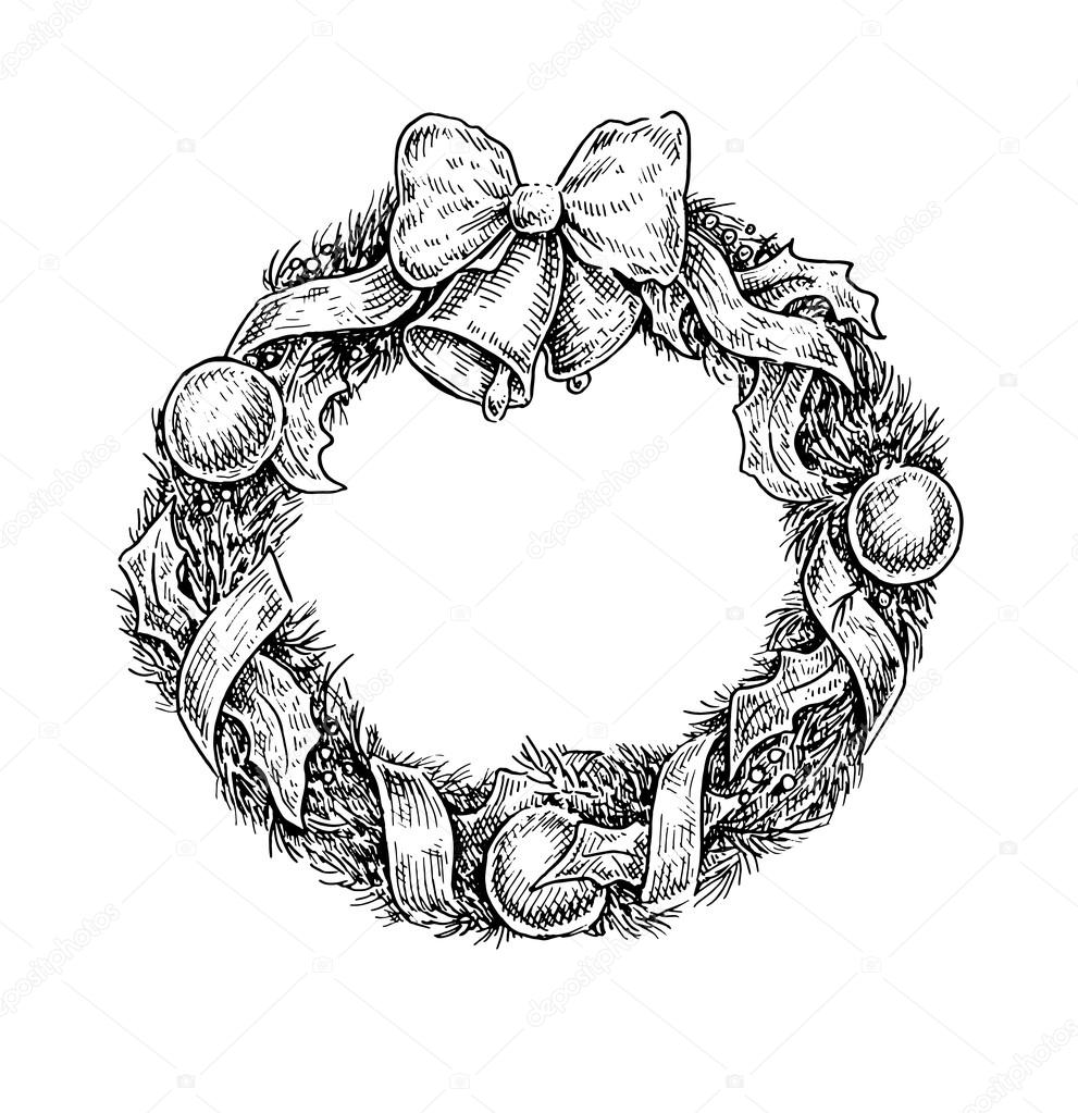 Illustrazione Di Stile Abbozzato Vintage In Bianco E Nero Di