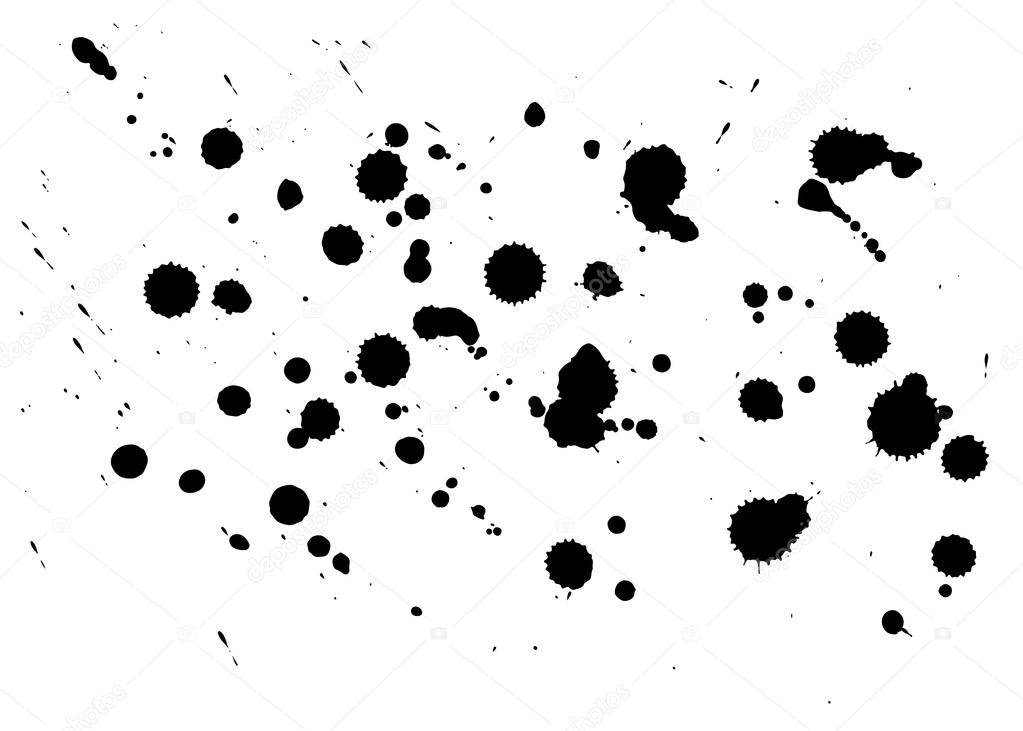 Set of abstract vector paint shapes