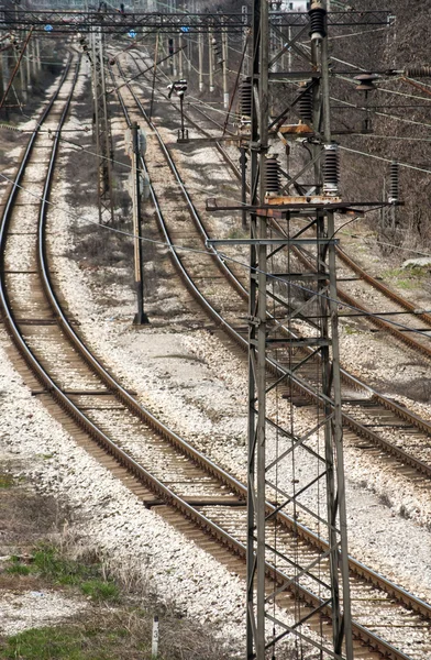 Railways and electrical equipment — Stock Photo, Image