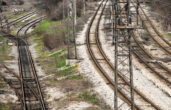 Railways and electrical equipment — Stock Photo, Image