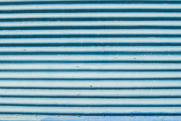 Stary Odporny Warunki Atmosferyczne Zardzewiały Grunge Falisty Niebieski Blacha Malowana — Zdjęcie stockowe