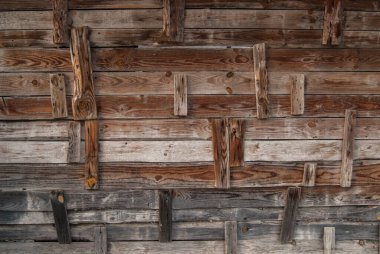 Eski tahta duvarlar ahşap arkaplan gibi kapanır.