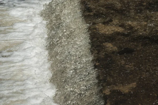Крупный План Плотины Проблемных Водах Водный Фон — стоковое фото