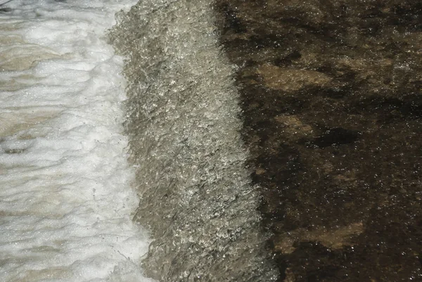 Aguas Turbulentas Vertedero Primer Plano Como Fondo Agua — Foto de Stock