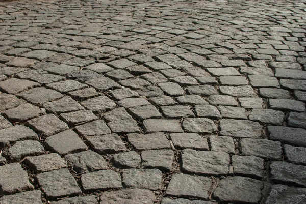 Stone Paving Roadway Surface Closeup Stone Background — Stock Photo, Image