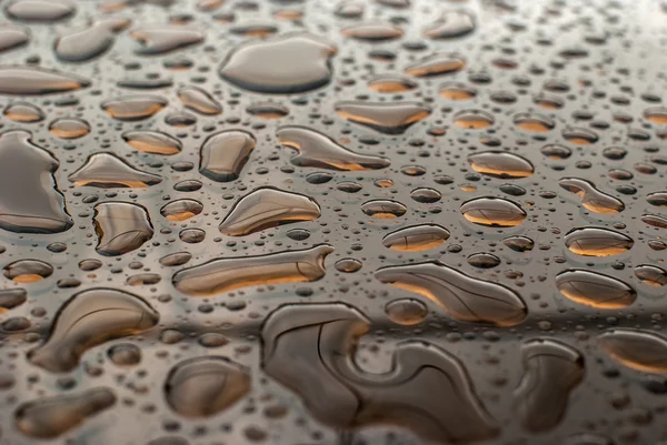 Water drops on glass surface — Stock Photo, Image