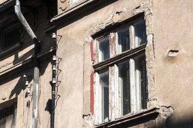 Eski yıpranmış grunge pencere