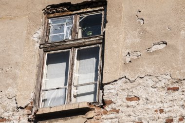 Eski yıpranmış grunge pencere